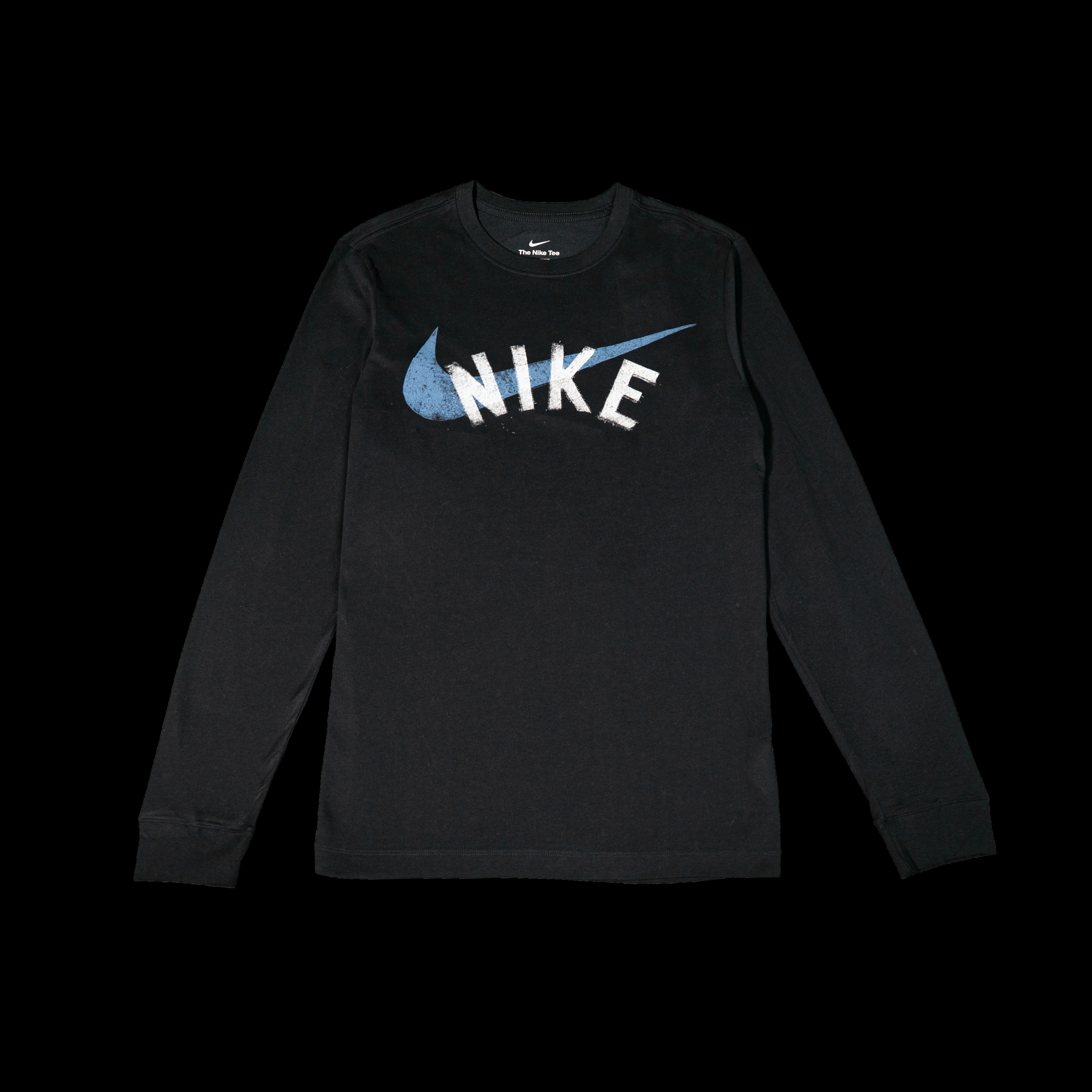 Nike Long Sleeve – Black/Blue Logo