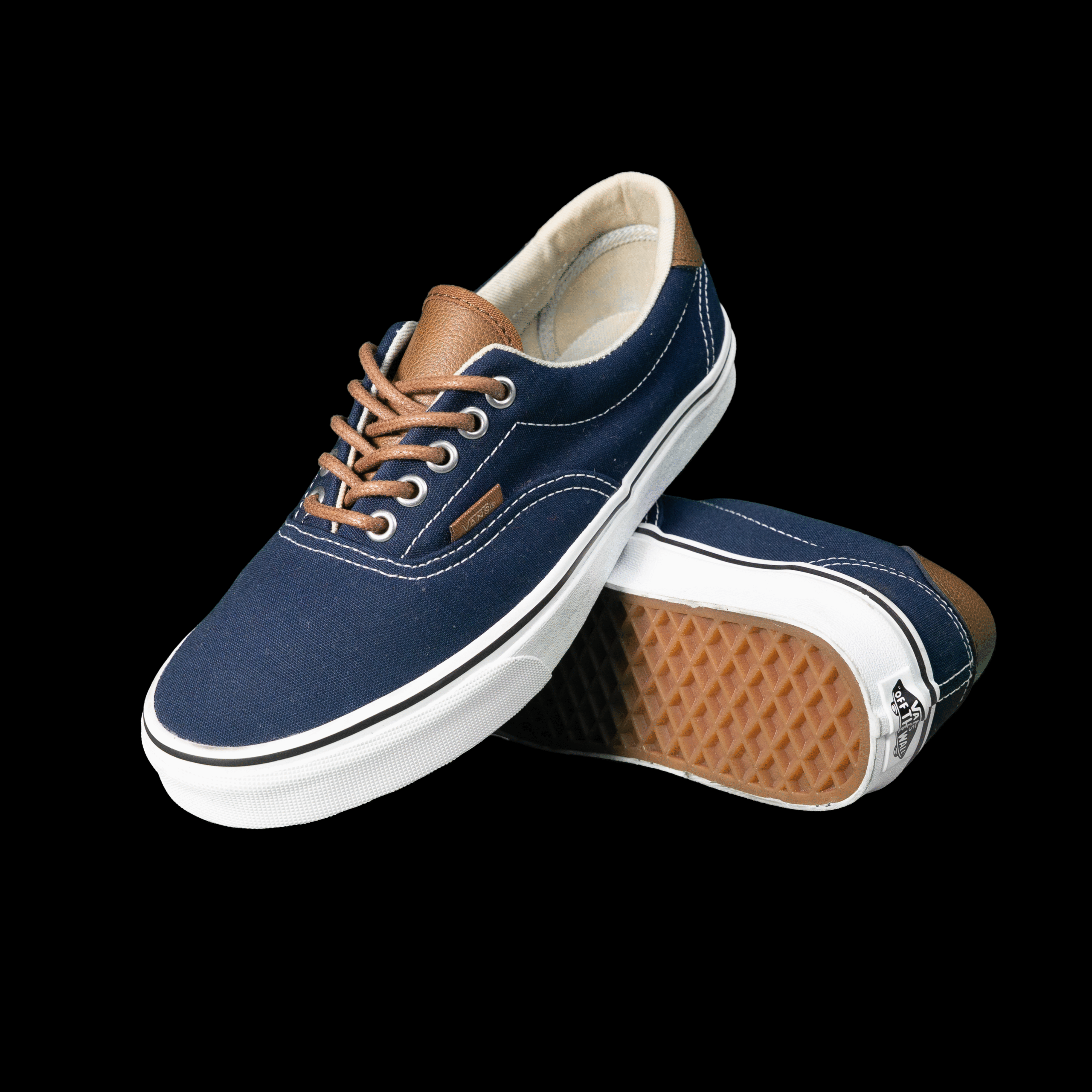 Vans Era Navy Leather Accents
